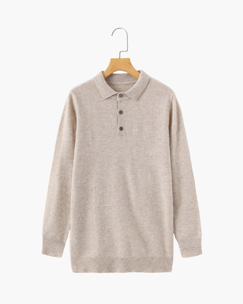 Luxurious 100% Cashmere Polo Shirt