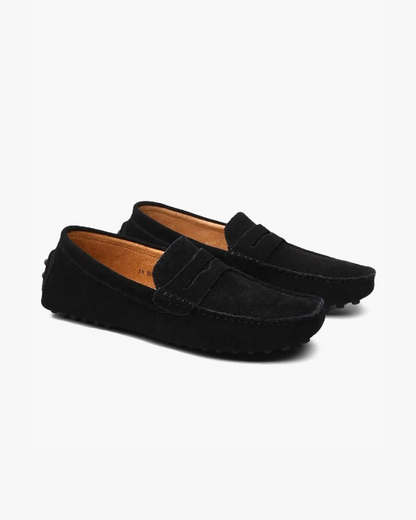Sleek Suede Driver Loafers