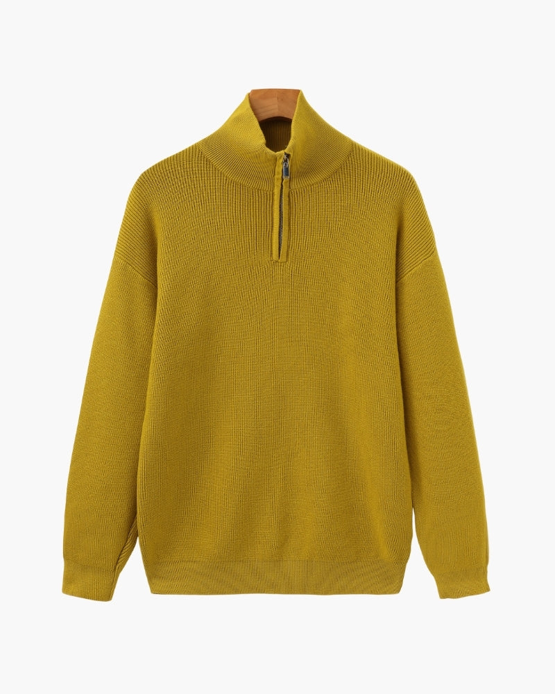 Elevated Half-Zip Knit Pullover