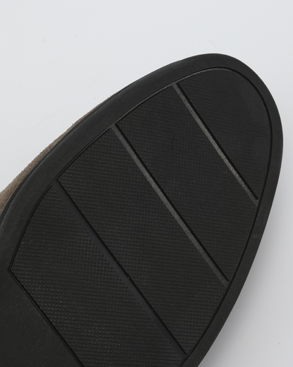 Luxurious Suede Loafers with Sleek Black Soles