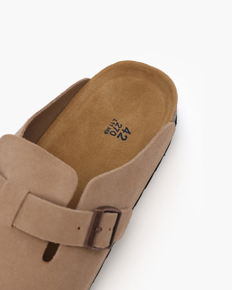 Vintage-Style Old Money Suede Clogs