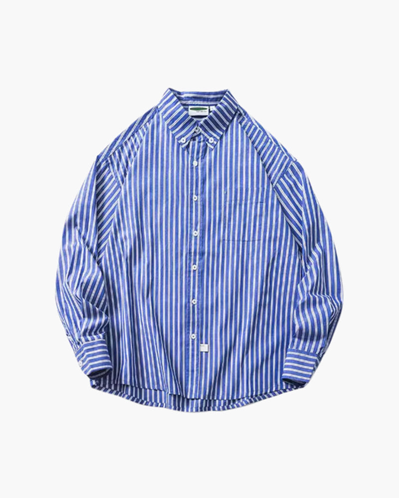 Relaxed-Fit Oversized Striped Shirt