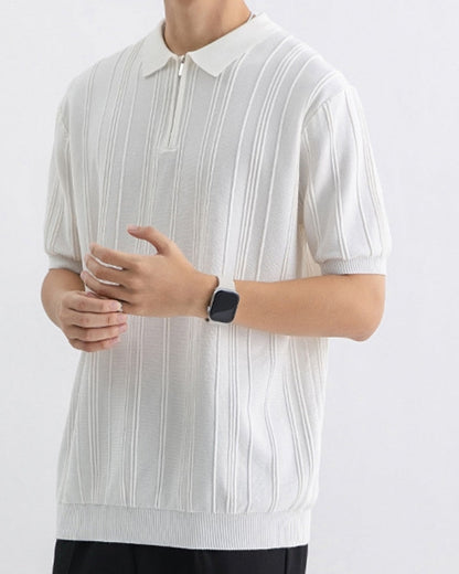 Signature Zip-Up Polo Shirt — Sleek, Versatile Everyday Style