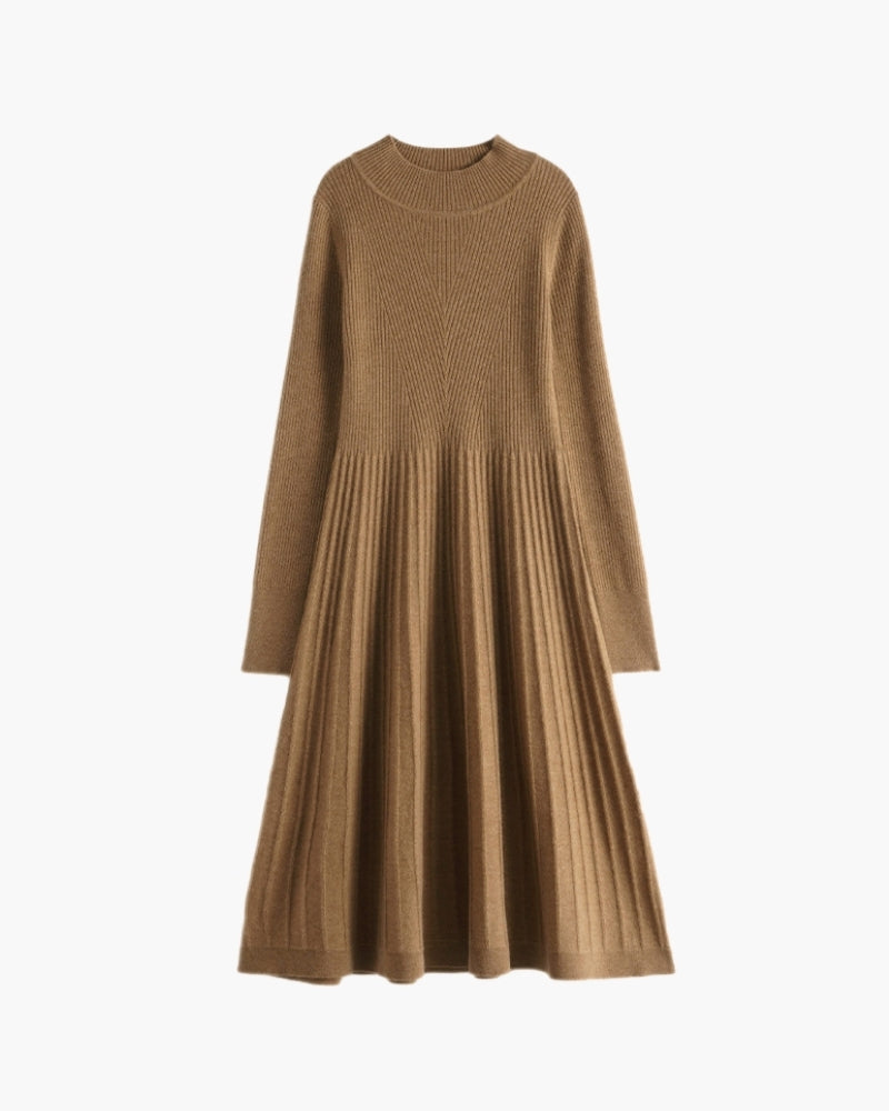 Luxurious Pure Cashmere Flare Dress