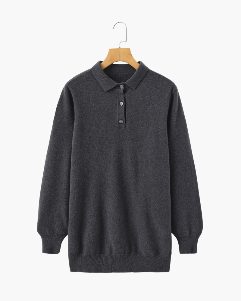 Luxurious 100% Cashmere Polo Shirt