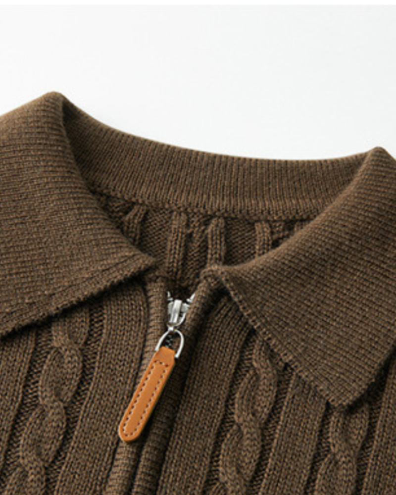 Premium 100% Wool Zip-Up Jacket