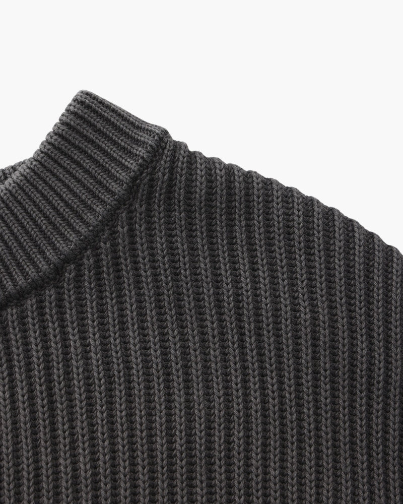 Cozy Rib-Knit Crewneck Sweater