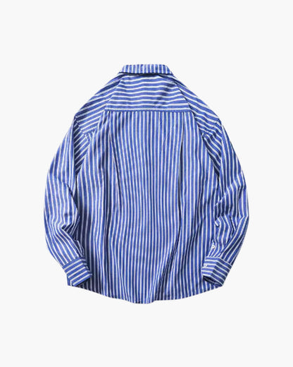 Relaxed-Fit Oversized Striped Shirt
