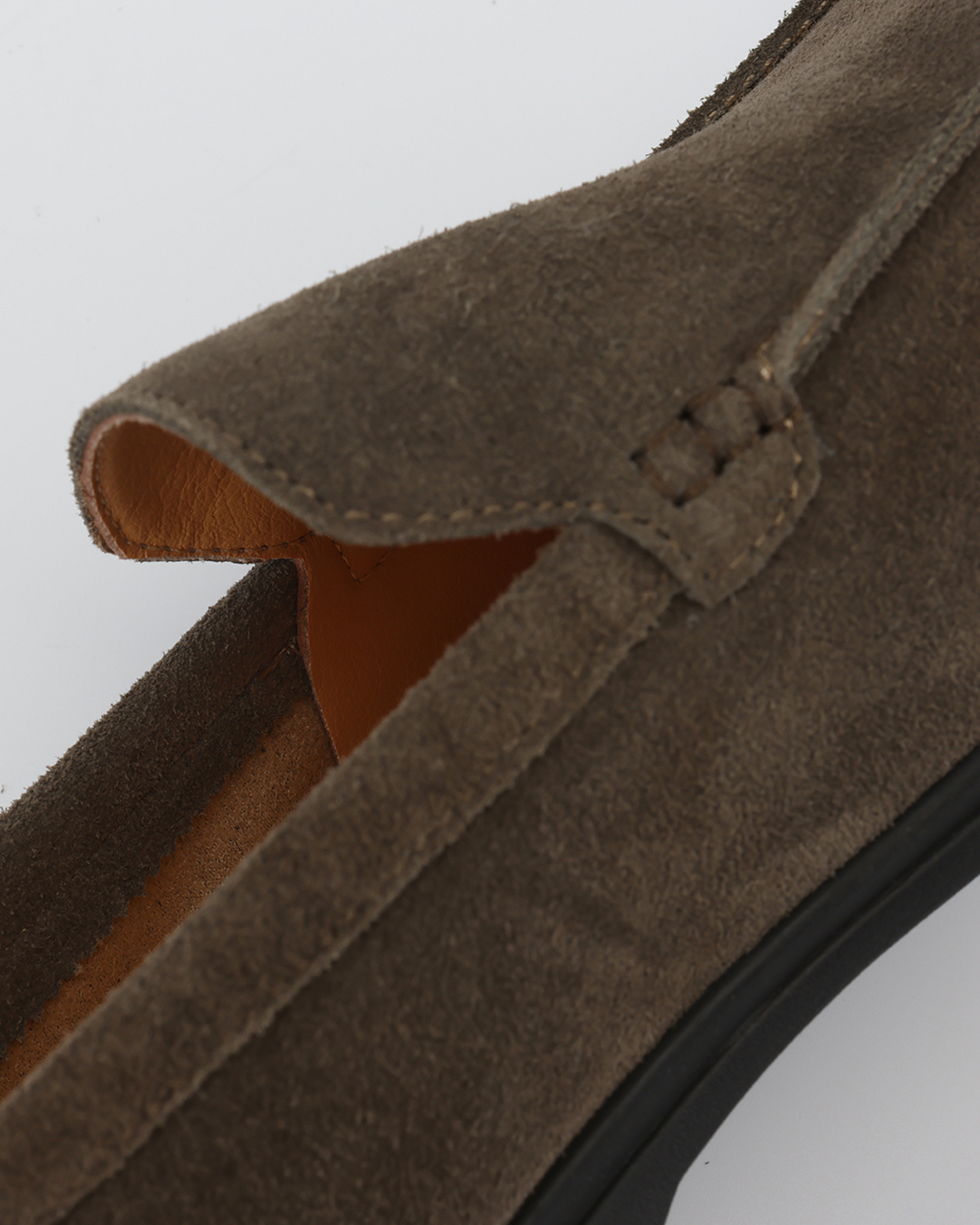 Luxurious Suede Loafers with Sleek Black Soles