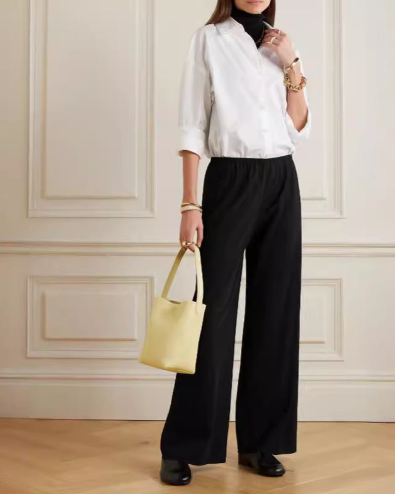 Palais Luxe Wide-Leg Trousers
