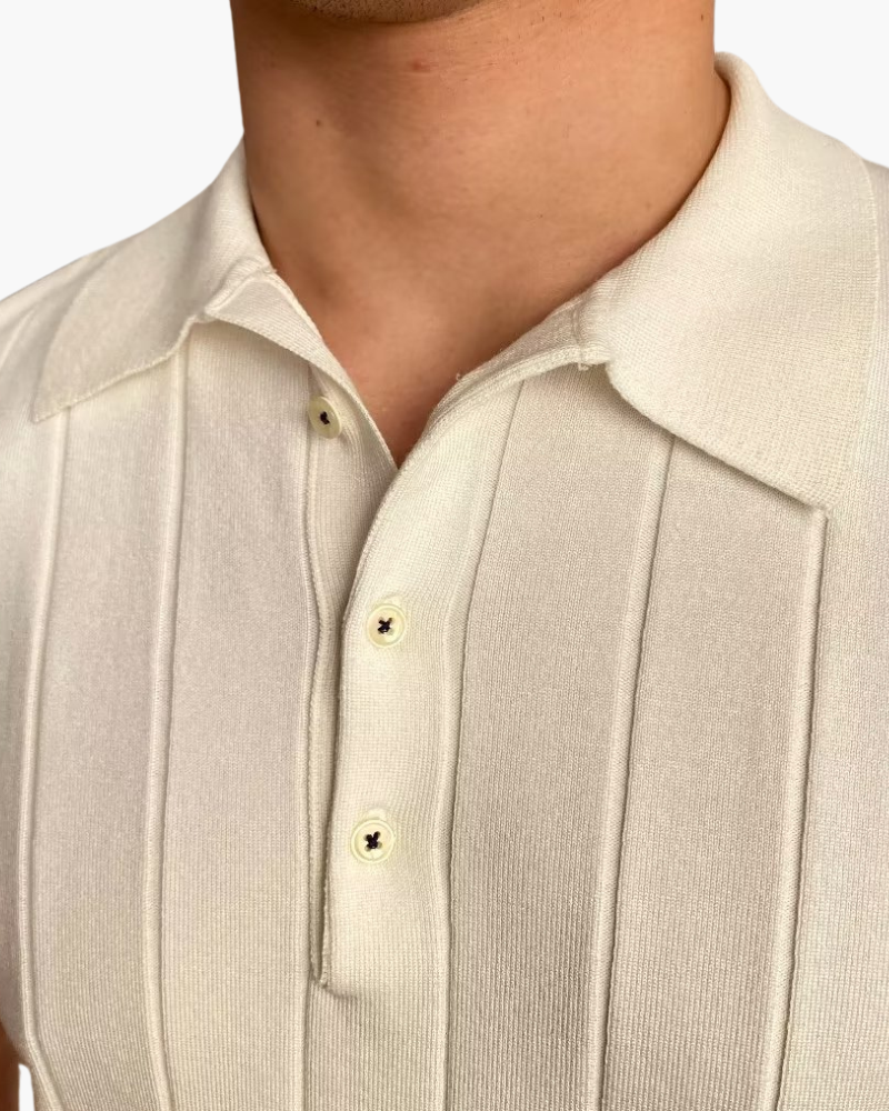 Cannes Ribbed Cotton Polo Shirt – Classic Comfort & Style