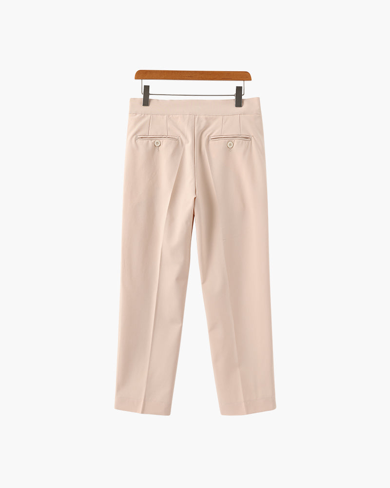 Pantalon Paris à Taille Haute - Élégant et Confortable