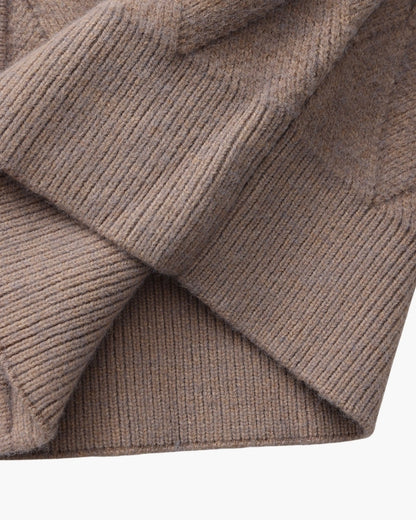 Heritage Diamond Knit Zip Cardigan – Luxurious Diamond-Knit, Cozy Zip-Up Style