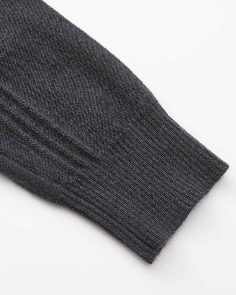 Luxurious 100% Cashmere Ribbed Half-Zip Sweater