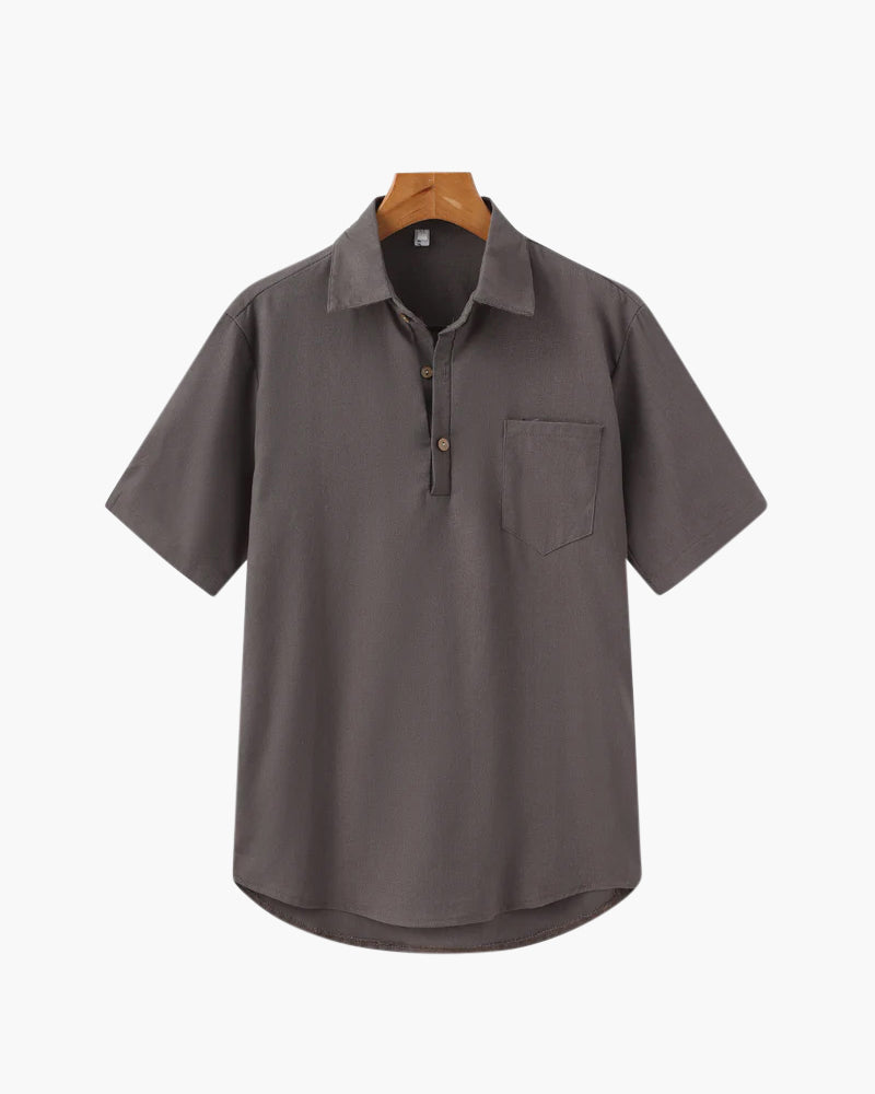 Casablanca Linen Polo Shirt - Lightweight, Breathable Comfort