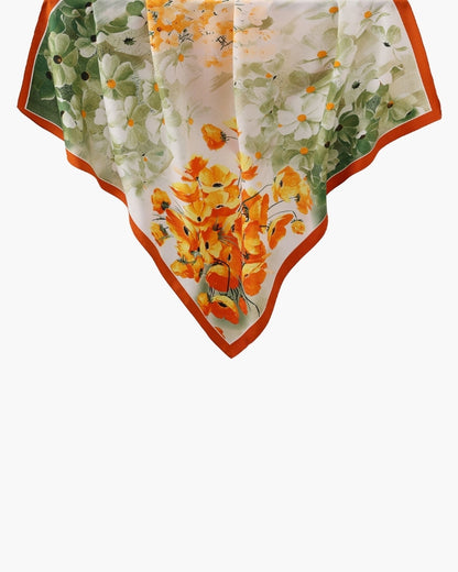 Timeless Old Money-Inspired Impressionist Garden Scarf