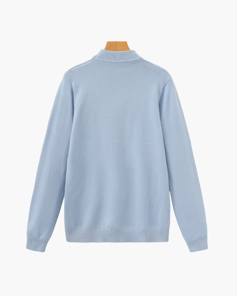 Cozy Ribbed Mock-Neck Sweater - Essential Wardrobe Staple