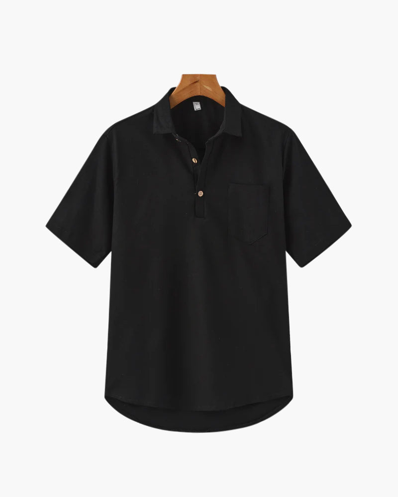 Casablanca Linen Polo Shirt - Lightweight, Breathable Comfort