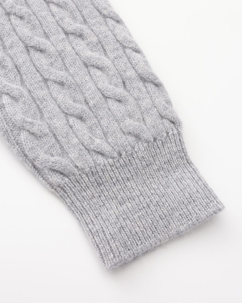 Luxurious 100% Cashmere Woven Half-Zip Sweater