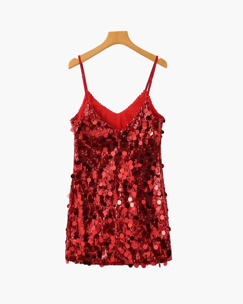 Shimmering Sequin Party Mini Dress