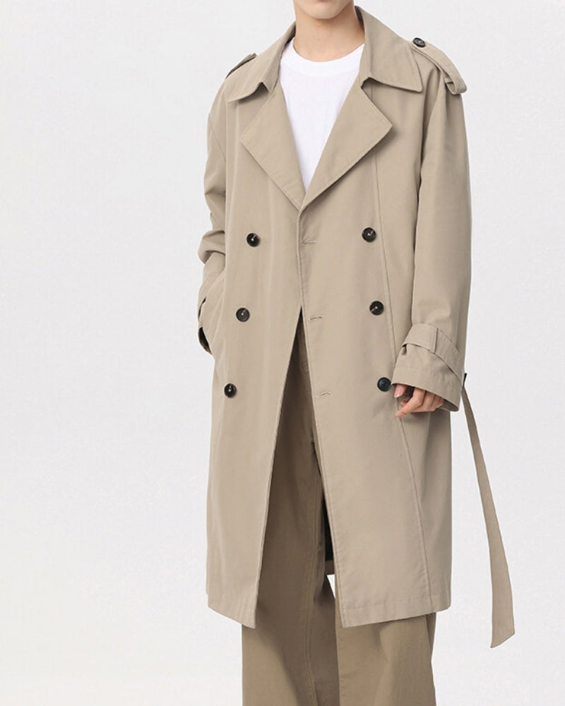 Timeless Double-Breasted Trench Coat for Effortless Classic Style