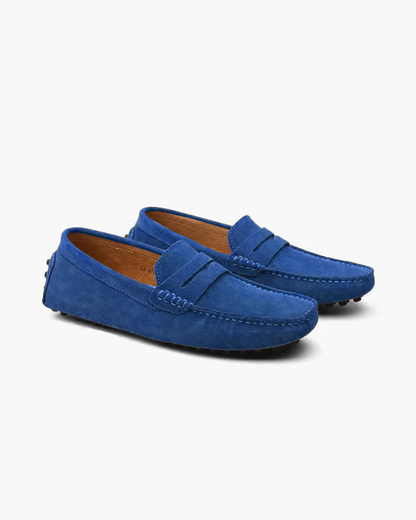 Sleek Suede Driver Loafers