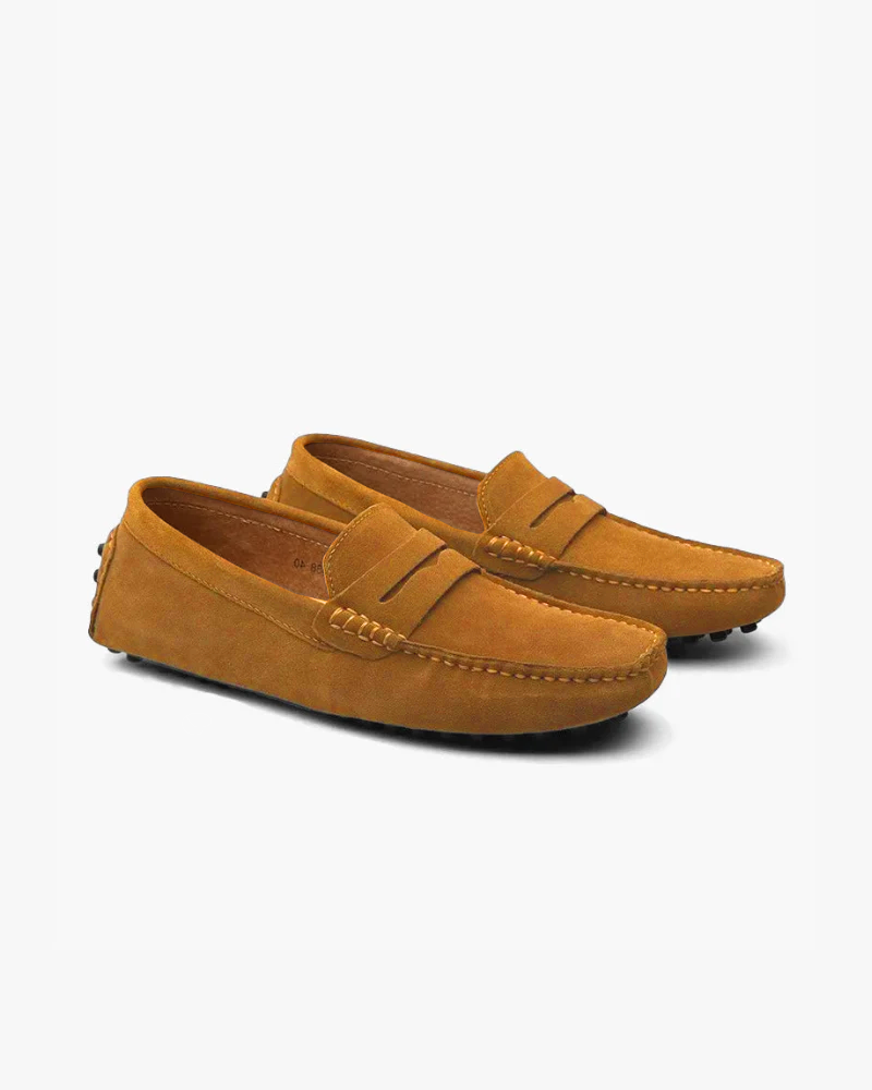 Sleek Suede Driver Loafers
