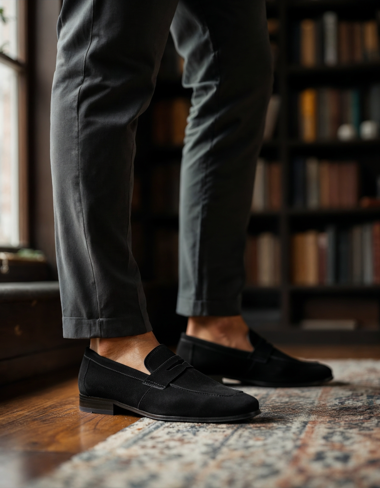 Old Money Suede Penny Loafers - Timeless Luxury in Rich Suede