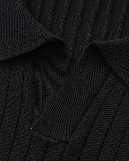Premium Ribbed Polo Shirt - Sleek, Comfortable, and Versatile