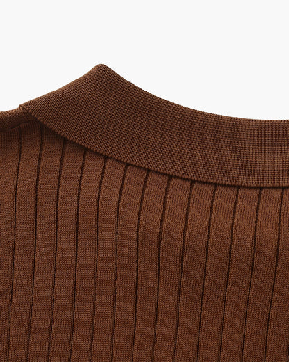 Premium Ribbed Polo Shirt - Sleek, Comfortable, and Versatile