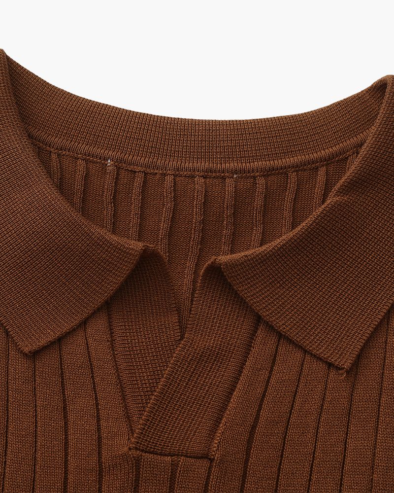 Premium Ribbed Polo Shirt - Sleek, Comfortable, and Versatile