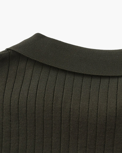 Premium Ribbed Polo Shirt - Sleek, Comfortable, and Versatile