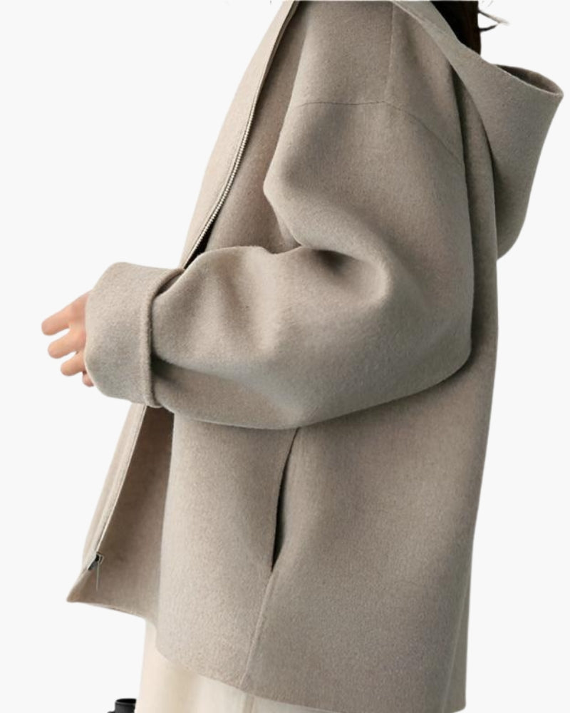 Marlow Wool Zip Coat - Warm, Stylish Wool Outerwear with Sleek Zip Closure