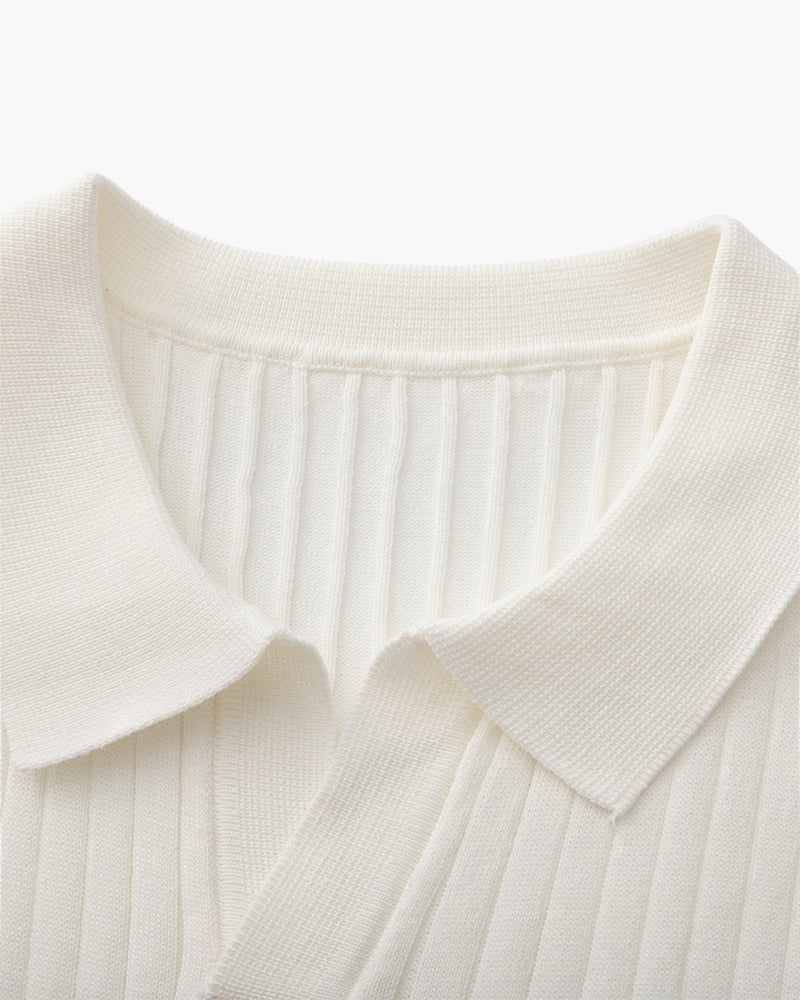 Premium Ribbed Polo Shirt - Sleek, Comfortable, and Versatile
