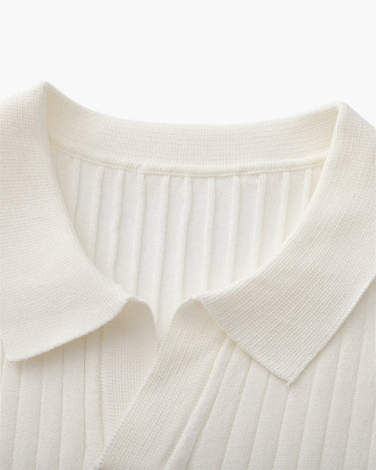 Premium Ribbed Polo Shirt - Sleek, Comfortable, and Versatile