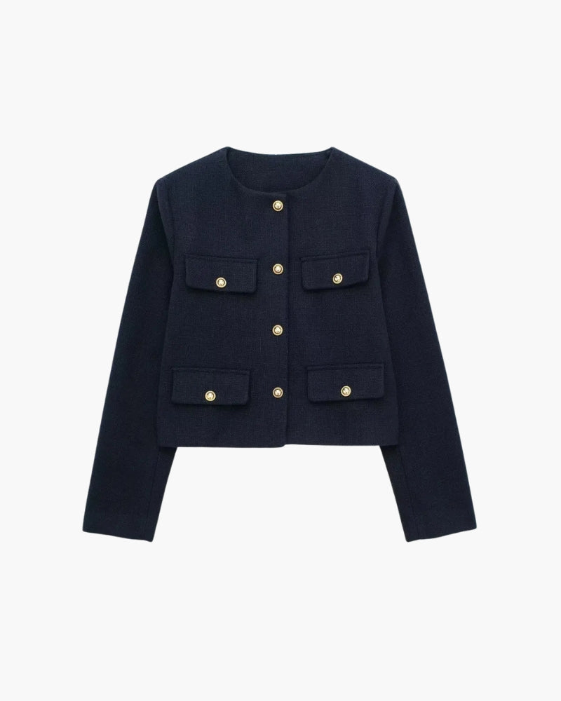 Savile Cropped Blazer - Sleek Tailoring for a Modern, Edgy Look