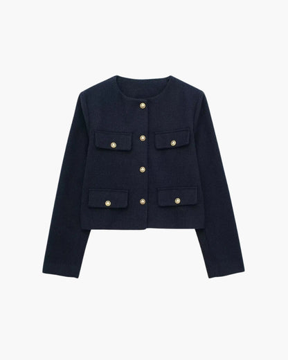 Savile Cropped Blazer - Sleek Tailoring for a Modern, Edgy Look