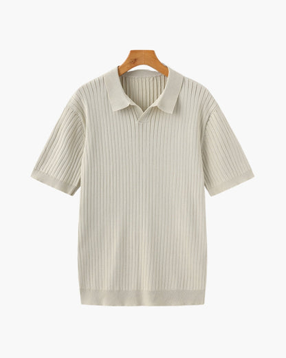 Premium Ribbed Polo Shirt - Sleek, Comfortable, and Versatile