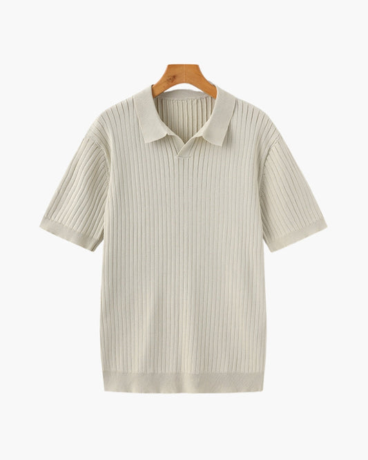 Premium Ribbed Polo Shirt - Sleek, Comfortable, and Versatile