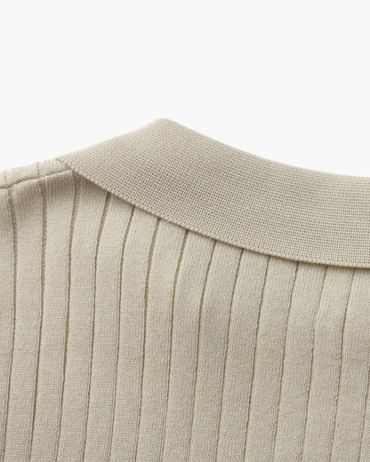 Premium Ribbed Polo Shirt - Sleek, Comfortable, and Versatile