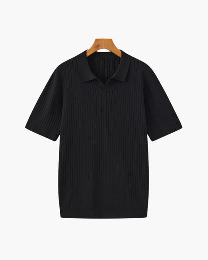 Premium Ribbed Polo Shirt - Sleek, Comfortable, and Versatile