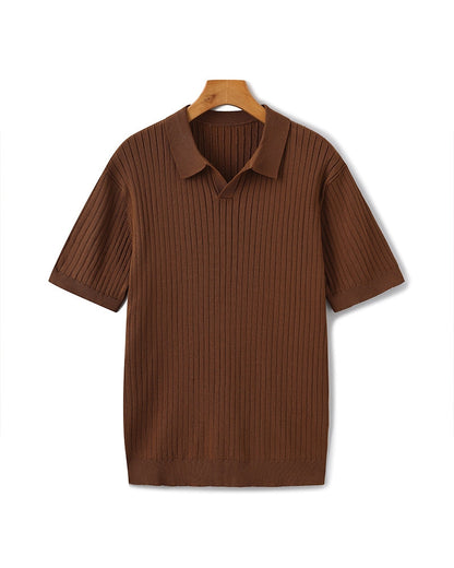 Premium Ribbed Polo Shirt - Sleek, Comfortable, and Versatile