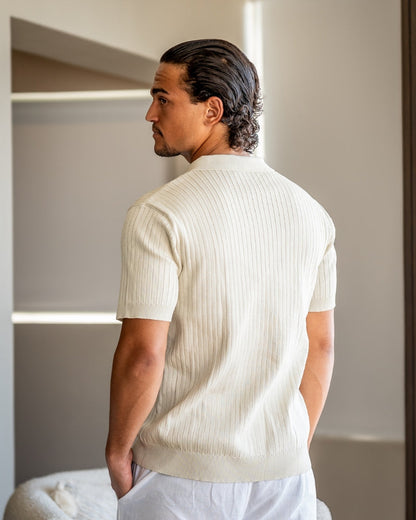 Premium Ribbed Polo Shirt - Sleek, Comfortable, and Versatile