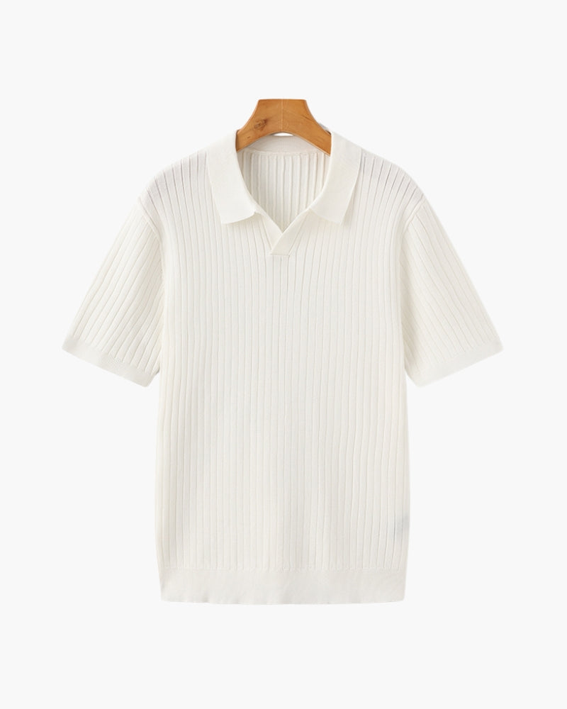 Premium Ribbed Polo Shirt - Sleek, Comfortable, and Versatile