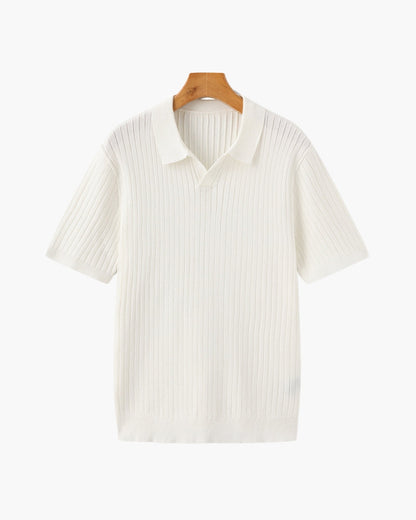 Premium Ribbed Polo Shirt - Sleek, Comfortable, and Versatile