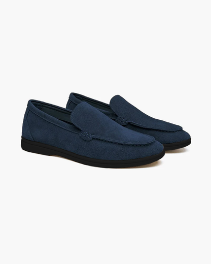 Luxurious Suede Loafers with Sleek Black Soles