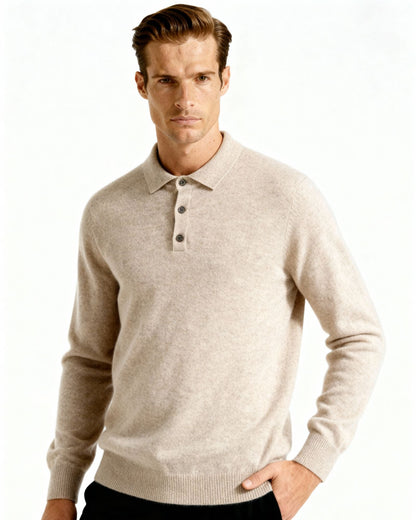 Luxurious 100% Cashmere Polo Shirt