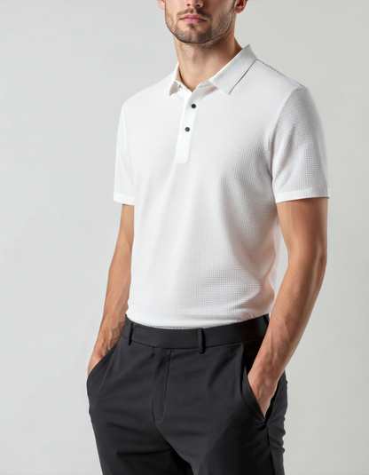 Prestigio Silk Polo Shirt – Wrinkle-Resistant Comfort & Style
