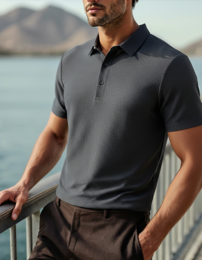 Prestigio Silk Polo Shirt – Wrinkle-Resistant Comfort & Style