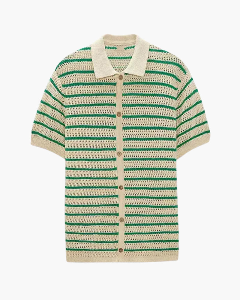 Marbella Knit Button-Up Shirt